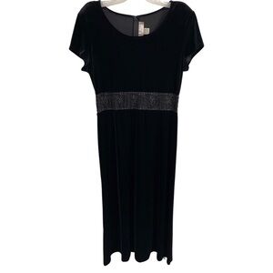 Vintage Black Velvet Gown Size 16